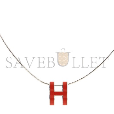 HERMÈS POP H PENDANT CORD NECKLACE METAL AND ENAME 